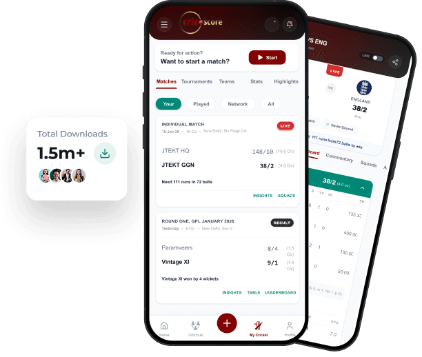 CricoScore App Screenshots